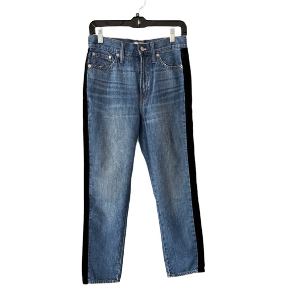 Madewell Perfect Vintage Jeans Size‎ 26 Blue Denim with Black Stripe - Picture 3 of 10
